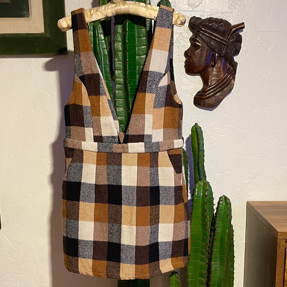 En Saison Plaid Academia Dress Size M